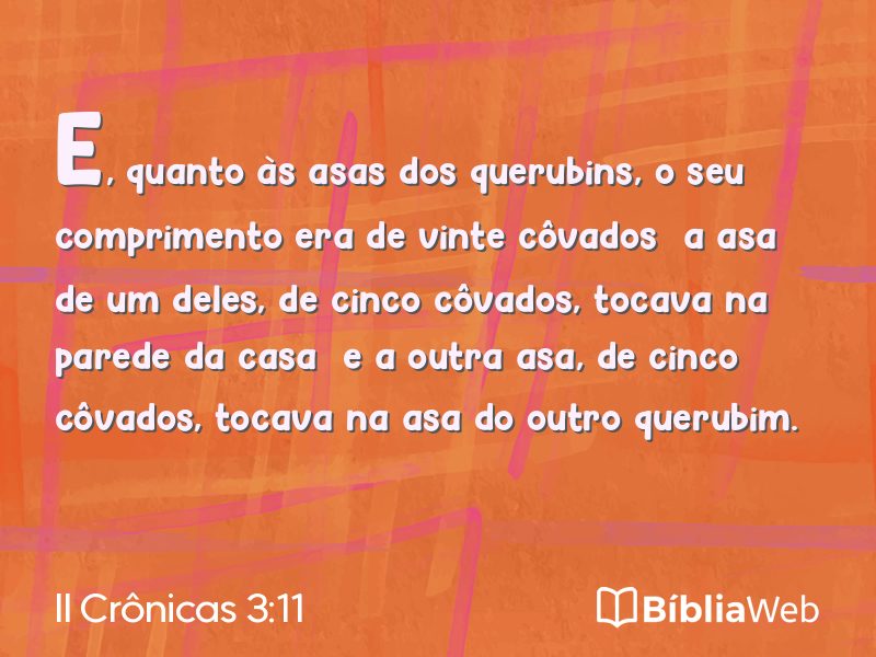 II Crônicas 3:11 em imagem para compartilhar