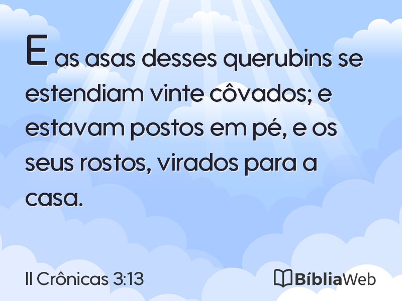 II Crônicas 3:13 em imagem para compartilhar