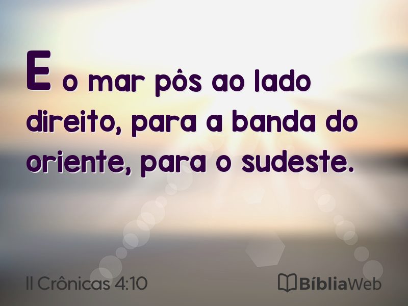 II Crônicas 4:10 em imagem para compartilhar