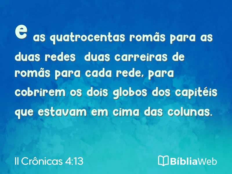 II Crônicas 4:13 em imagem para compartilhar