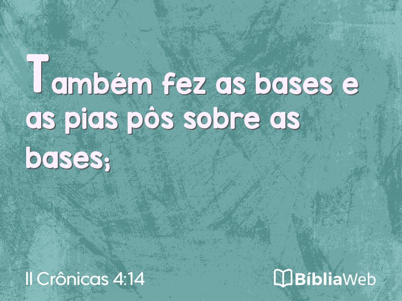 II Crônicas 4:14 em imagem para compartilhar