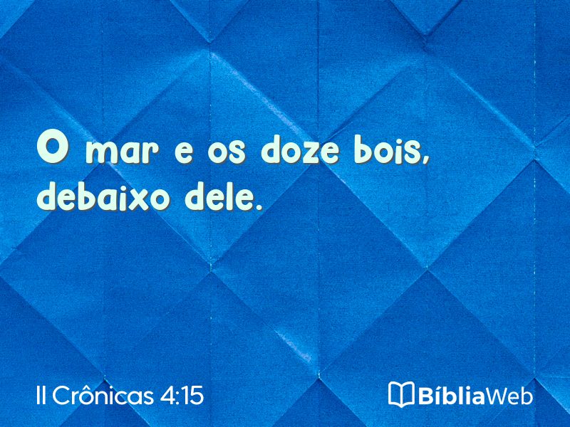 II Crônicas 4:15 em imagem para compartilhar