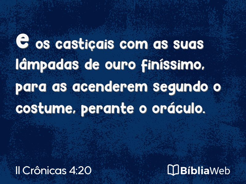 II Crônicas 4:20 em imagem para compartilhar