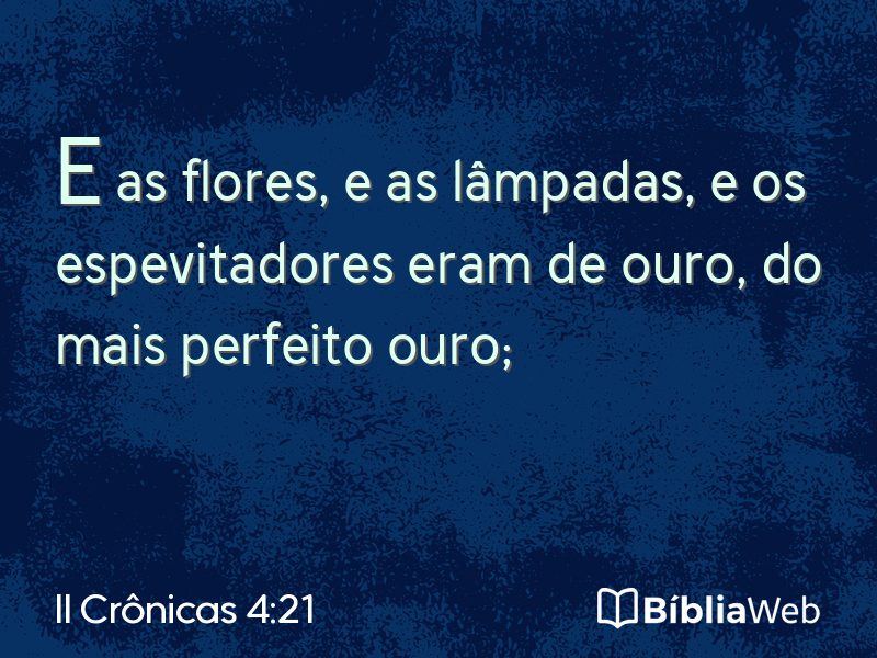 II Crônicas 4:21 em imagem para compartilhar