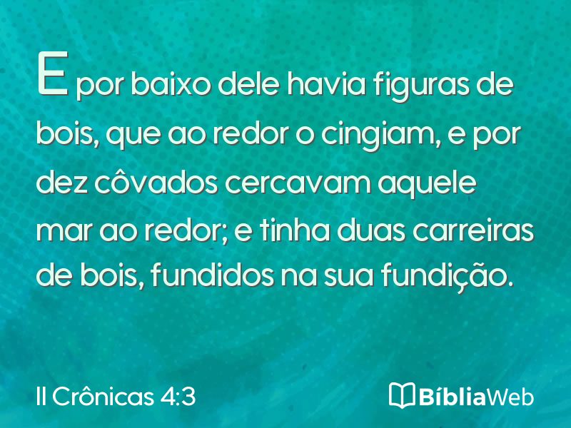 II Crônicas 4:3 em imagem para compartilhar
