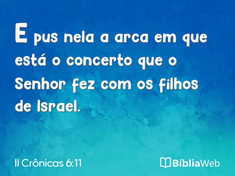 II Crônicas 6:11 em imagem para compartilhar