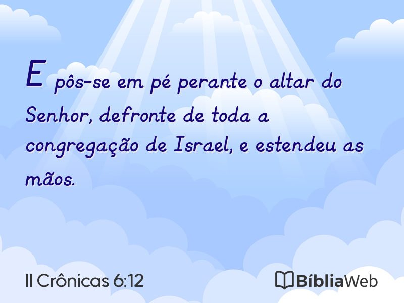 II Crônicas 6:12 em imagem para compartilhar