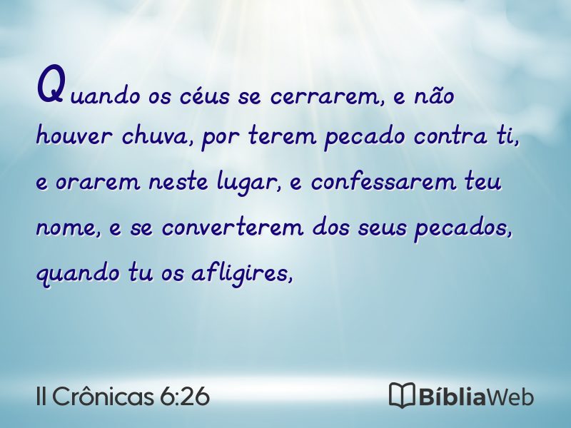 II Crônicas 6:26 em imagem para compartilhar
