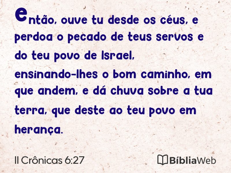 II Crônicas 6:27 em imagem para compartilhar