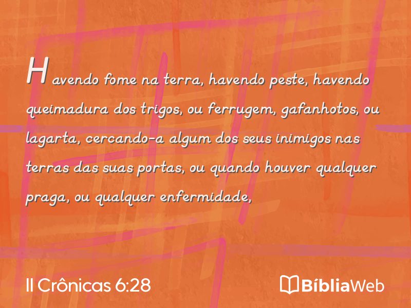 II Crônicas 6:28 em imagem para compartilhar