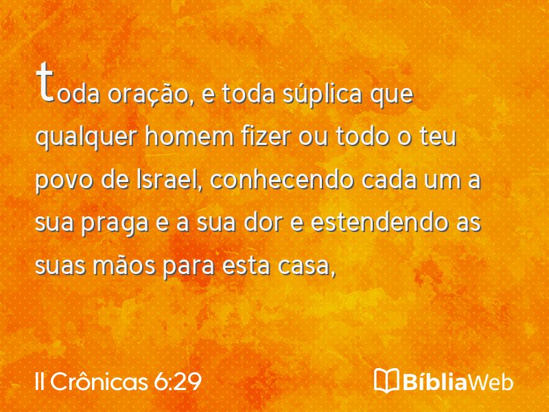 II Crônicas 6:29 em imagem para compartilhar