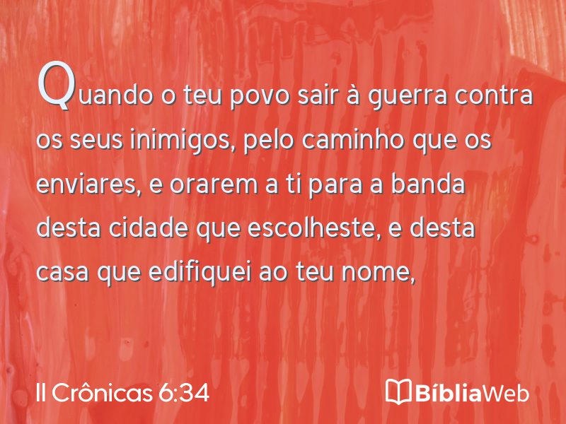 II Crônicas 6:34 em imagem para compartilhar