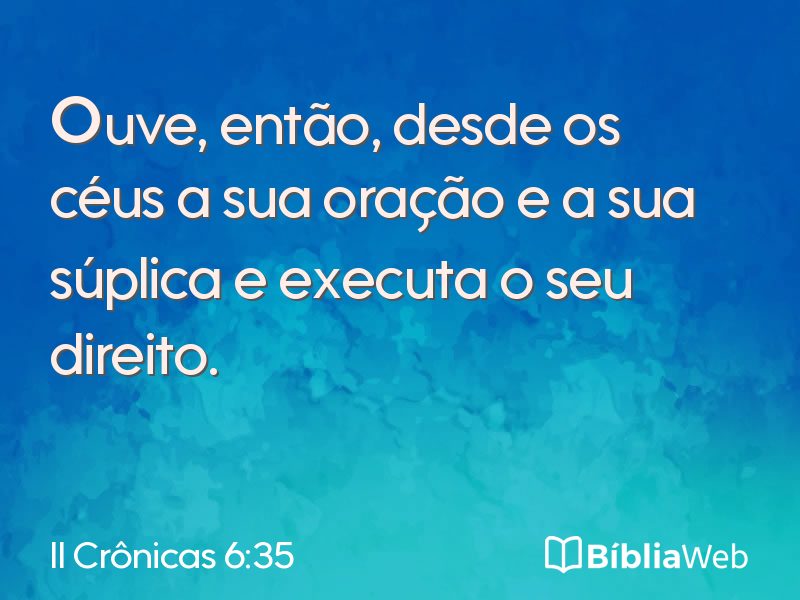 II Crônicas 6:35 em imagem para compartilhar