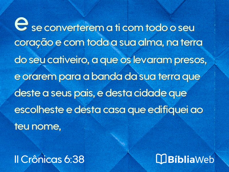 II Crônicas 6:38 em imagem para compartilhar