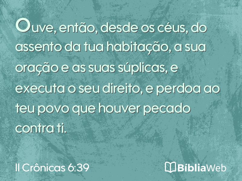 II Crônicas 6:39 em imagem para compartilhar