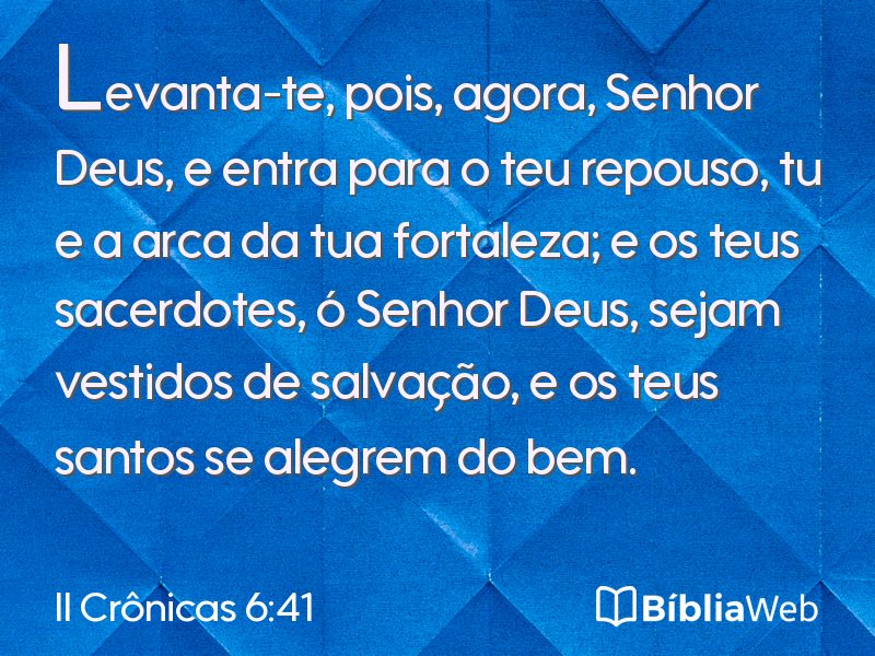 II Crônicas 6:41 em imagem para compartilhar