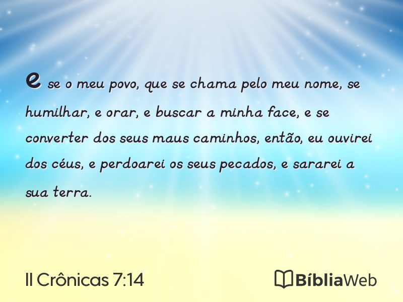 II Crônicas 7:14 em imagem para compartilhar