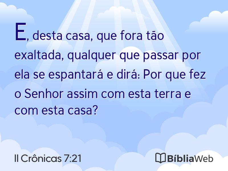 II Crônicas 7:21 em imagem para compartilhar
