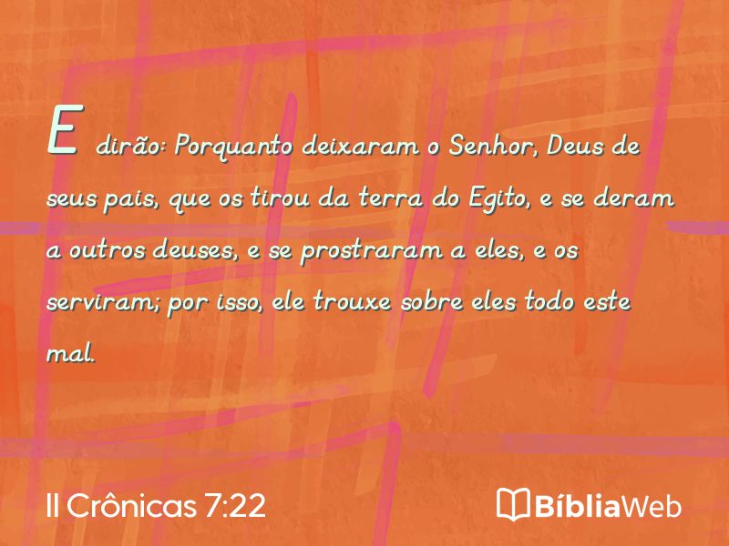 II Crônicas 7:22 em imagem para compartilhar