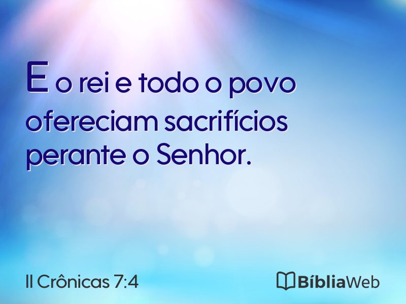 II Crônicas 7:4 em imagem para compartilhar