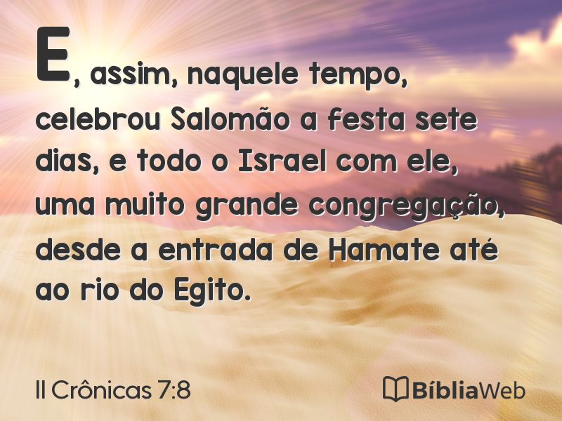 II Crônicas 7:8 em imagem para compartilhar