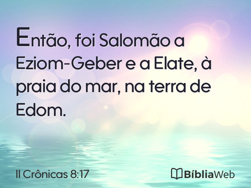 II Crônicas 8:17 em imagem para compartilhar