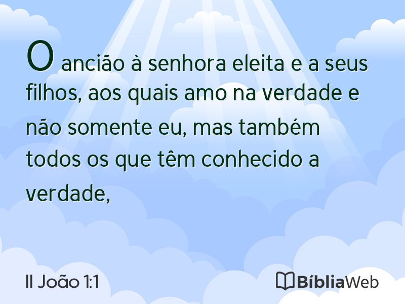 II João 1:1 em imagem para compartilhar