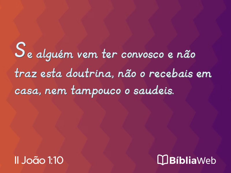 II João 1:10 em imagem para compartilhar