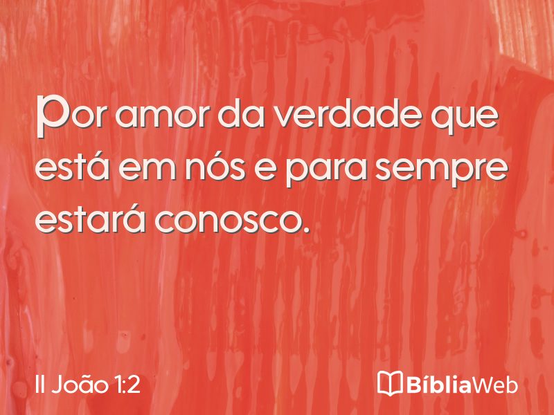 II João 1:2 em imagem para compartilhar