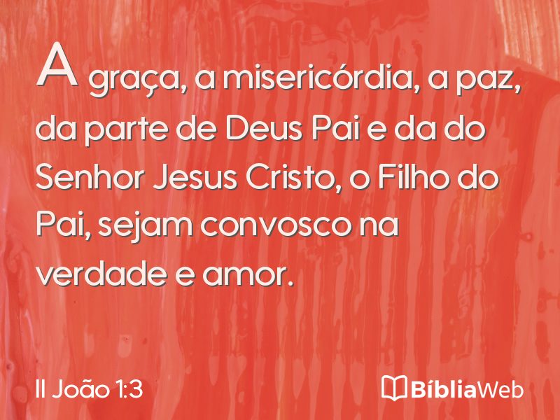 II João 1:3 em imagem para compartilhar