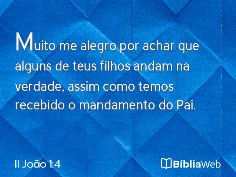 II João 1:4 em imagem para compartilhar