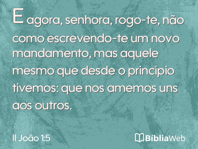 II João 1:5 em imagem para compartilhar
