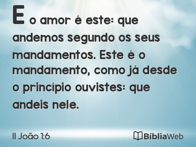 II João 1:6 em imagem para compartilhar