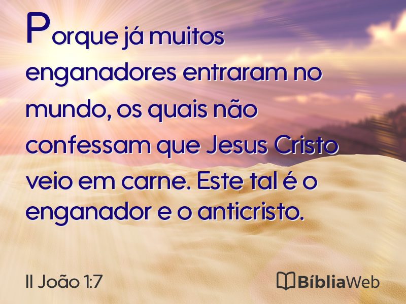 II João 1:7 em imagem para compartilhar
