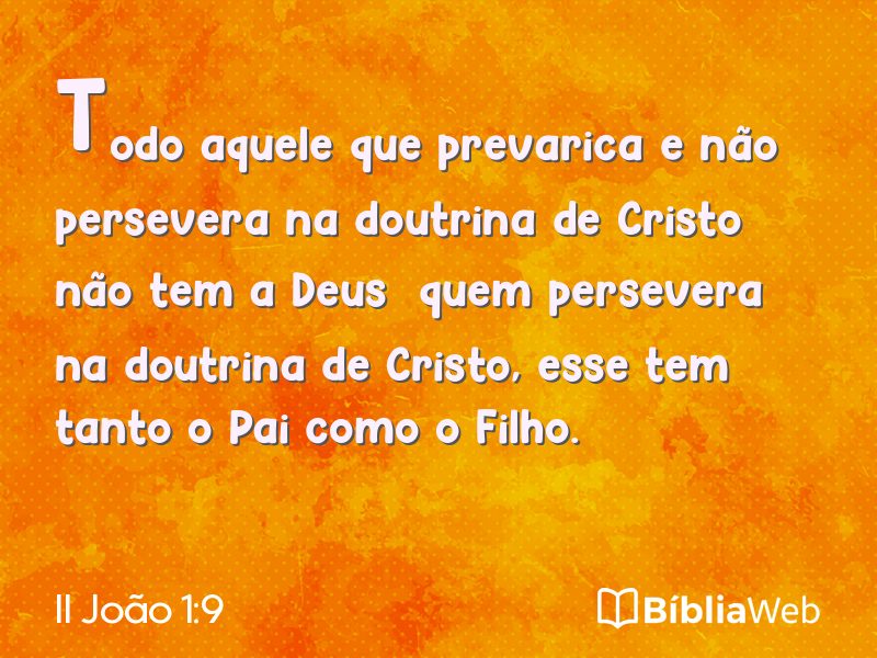 II João 1:9 em imagem para compartilhar