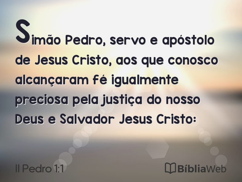 II Pedro 1:1 em imagem para compartilhar