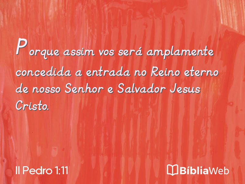 II Pedro 1:11 em imagem para compartilhar