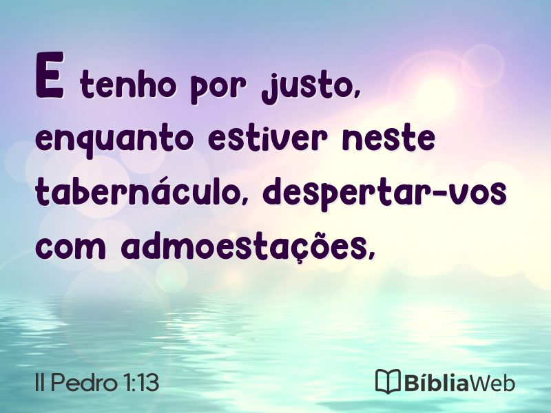 II Pedro 1:13 em imagem para compartilhar