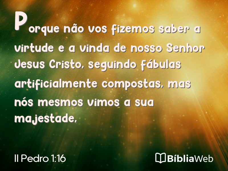 II Pedro 1:16 em imagem para compartilhar