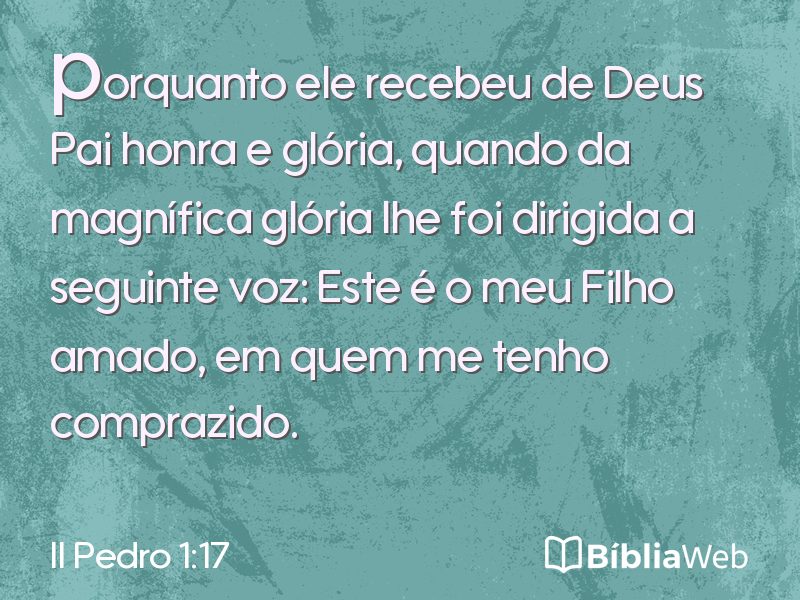 II Pedro 1:17 em imagem para compartilhar