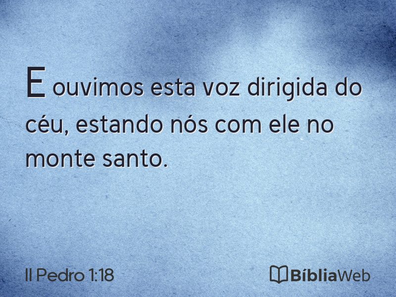 II Pedro 1:18 em imagem para compartilhar