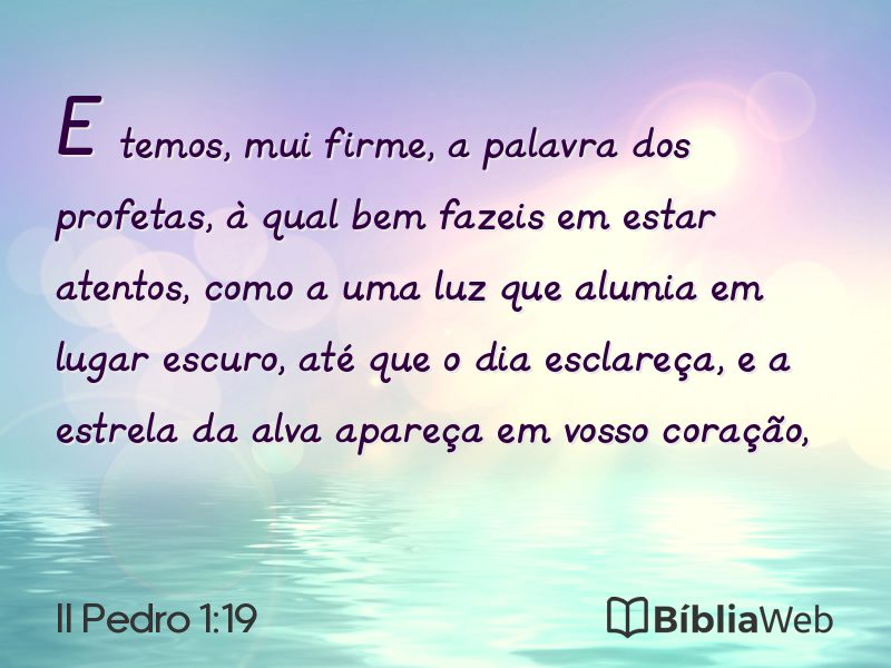 II Pedro 1:19 em imagem para compartilhar