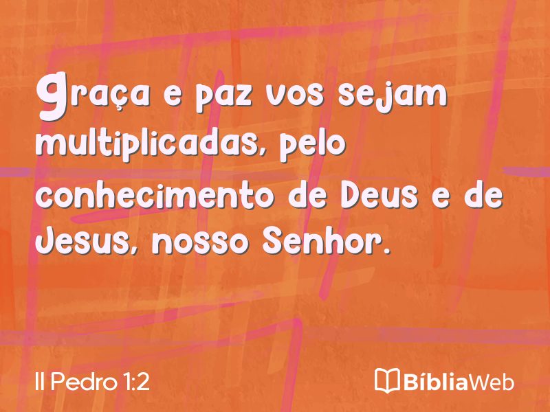 II Pedro 1:2 em imagem para compartilhar