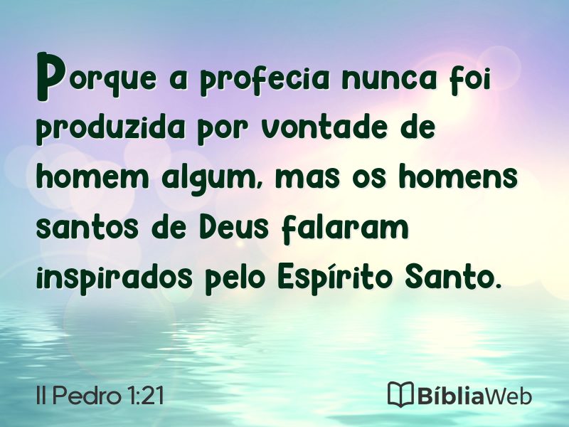 II Pedro 1:21 em imagem para compartilhar