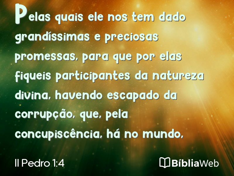 II Pedro 1:4 em imagem para compartilhar
