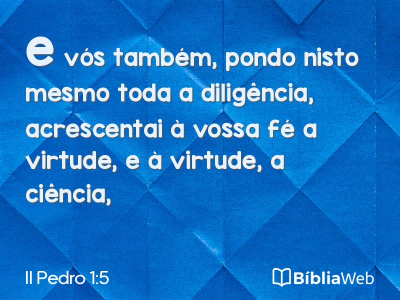 II Pedro 1:5 em imagem para compartilhar