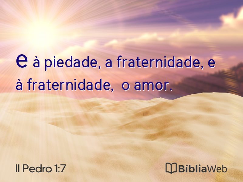 II Pedro 1:7 em imagem para compartilhar