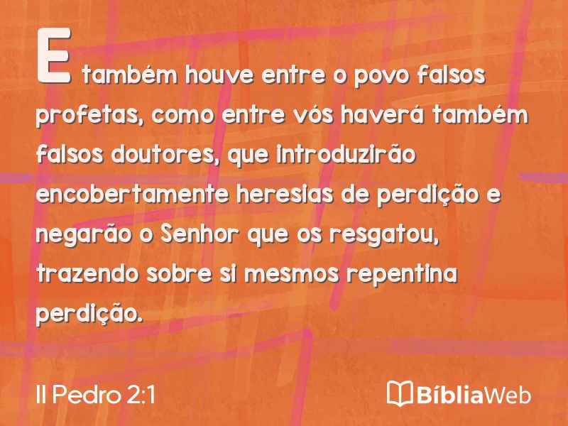 II Pedro 2:1 em imagem para compartilhar