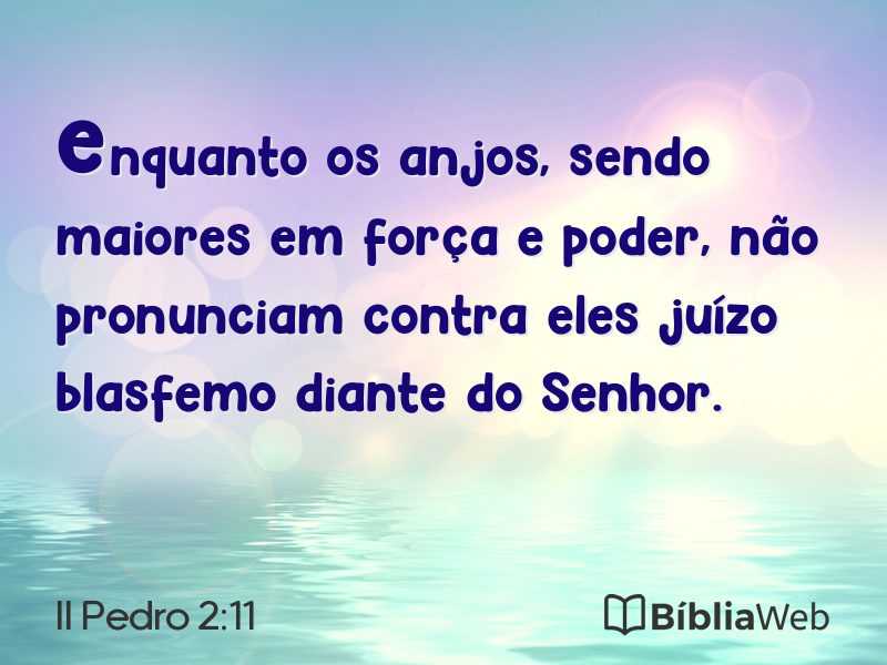 II Pedro 2:11 em imagem para compartilhar