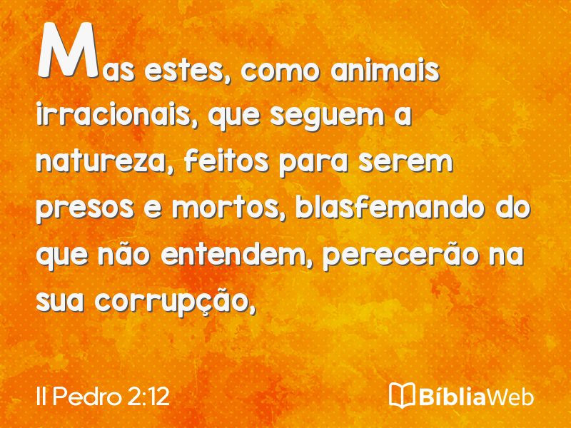 II Pedro 2:12 em imagem para compartilhar